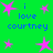 Green background with pink star shapes and blue text reading 'i love courtney' in pixelated font.