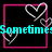 Pixelated cyan text and white heart outlines on black background with pink border, displaying partial phrases across four