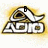 Animated icon with stylized 'AGRO' text beneath a curved shape, featuring yellow glow and black outline.