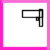 A static black and white icon of a handgun with three animated bullet trails, later adding green 'bang' text below.