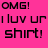 Pixelated text on a split pink background with two distinct sections of handwritten-style phrases.