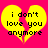 Yellow broken heart with black text on pink background, two identical frames side-by-side.