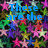 A static image of multicolored stars with blue text reading "These are the stars you put in my eyes!" on a black background.