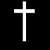 A split-screen image with a white cross on black left and green text 'Original Icons .com' on dark green right.