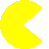 Three yellow circular shapes with missing segments on gray background; two upper circles have clockwise gaps, lower circle is complete.