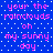 Blue background with white dots and repeated pink text reading 'your the rainclouds on my sunny day' in pixelated font.