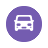 Purple circular icon with white border containing a simplified white car outline on solid purple background.