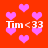 Red background with pink heart shapes and repeated white text 'Tim <33' across the image.