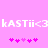 Pixelated text 'kASTi<3' repeated twice on pink background with two of pink and purple pixel hearts below