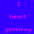 A static image with a blue background displaying repeated pink text elements arranged in and