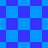 A static image of a blue and cyan checkered pattern with diamond-shaped sections, featuring alternating light and dark blue squares in a