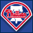 Four pixelated Philadelphia Phillies-themed icons arranged in a , featuring team logos and mascot characters on solid color backgrounds