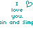 Pixelated teal text and heart symbol on white background, with partial words visible at bottom.
