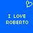 Blue background with white pixelated text and a heart symbol above the text.