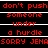 Red pixelated text on black background with white horizontal lines, repeating phrases and partial words in a