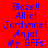 Red background with blue text listing names and "My BFFs" alongside pink heart symbols, arranged in a pattern