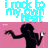 Two side-by-side pixelated images with text above silhouettes holding white objects against a pink background.