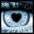 A four- of pixelated icons featuring heart-shaped pupils, a hand making a heart gesture, a skeleton with a red heart, and a striped figure with a heart symbol