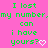 A static image with bright pink background and green pixelated text repeating 'I lost my number, my number, my number, can i have yours?' with white heart symbols.