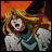 A pixelated anime-style character with long blonde hair and a teal and white outfit against an orange background, next to text reading "Anime IM" and "com" on black.