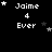 Pixelated text 'Jaime 4 Ever' with white stars on black background, showing star positions changing across frames.