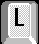 Pixelated icon with black 'L' on gray background, two versions showing transparent and solid backgrounds.