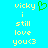 Pixelated text and a green heart symbol on a bright blue background, with identical text and symbol on both sides of the image.