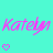 Two side-by-side pixelated display the name 'Katelyn' in contrasting color schemes with a small heart symbol below