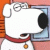 Static cartoon icon of a white dog with red collar and yellow tag, positioned next to a blue computer monitor on an orange background.