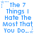 Blue pixelated text reading 'The 7 Things I Hate The Most That You Do...' arranged in a with star and dot accents on a white background