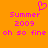 Pixelated orange background with pink text and a heart symbol, displaying 'Summer 2009 oh so fine' in two identical vertical
