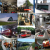 A static grid of nine pixelated images showing various scenes including vehicles, landscapes, and structures with muted colors and low resolution.