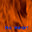 A static image shows a fiery orange background with blue text reading "No Hear!" in three locations. A gray rectangular area appears on the right side of the composition.
