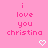 Pixelated pink background with repeated text and heart symbols in a