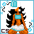 Pixelated icon with orange character, black hair, blue chest piece, white cloud base; text "I DRIVE THESE BRO-THAS CRAZI I DO IT on THE DAILY" in light blue block letters.