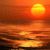 Sunset over water with a heart symbol appearing in the lower right corner of one frame.