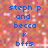 Blue pixelated text on a blurred red-orange background with a gray rectangle on the right side.