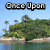 A four- shows a tropical island scene with text overlays changing : 'Once Upon', 'An Island', and 'Married Ben' appear sequentially
