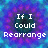 Pixelated text on a blue-purple gradient background with a central dark circular shape.