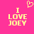 Pixelated yellow text on bright pink background with heart symbol above text, two identical frames side-by-side.