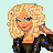 Pixel art contact sheet showing three frames of an animated icon featuring a blonde cartoon woman with curly hair, wearing a black jacket and green pants, alongside blue text "Tell Me about it" and bold black-and-blue "STUD STUD" text on light cyan background.