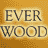 Animated contact sheet of six frames showing Everwood promotional content with character portraits and text elements on a golden background.