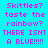 Cyan background with pink pixelated text repeating 'Skittles? taste the rainbow? THERE ISNT A BLUE!!!!' in two identical vertical