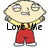Pixelated cartoon character with large head, yellow shirt, red overalls, and white shoes; text changes from 'Love Me' to 'or' to 'DIE!!!!' across frames.