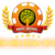 Pixelated icon featuring a central green circular tree with black outline, orange and yellow radiating shapes, and red banner below, set against white background with gray pixelated border.