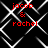 Red text 'jacob & rachel' appears four times on a black background with white geometric lines, arranged in two of two