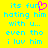 Yellow background with cyan pixelated text and a pink heart symbol replacing the 'u' in 'fun', displayed across two identical