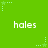 Green background with repeated white text 'hales' and light green star icons connected by dotted lines.