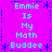 Pixelated cyan text on bright magenta background with blue decorative borders, repeating 'Emmie Is My Math Buddee' in four identical quadrants.
