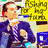 Pixelated image of a person in a dark blue suit with a white shirt and patterned tie, holding a microphone, against a yellow background with dark text.
